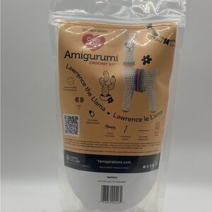 Amigurumi Crochet Kit — Lawrence the Llama in Cream with Multicolor Accents